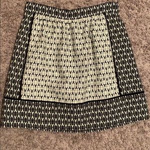 J Crew Skirt Black and Cream